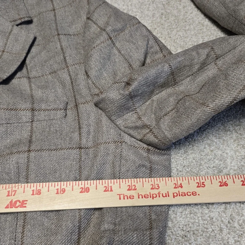 J Mclaughlin Mens Lisbon Brown Tan Cashmere Wool Blend Italian Blazer‎ Sz 46 NWT